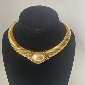 Napier Gold Necklace with Pearl Accent